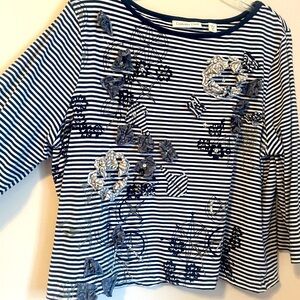 Fun Appliqué Striped Top